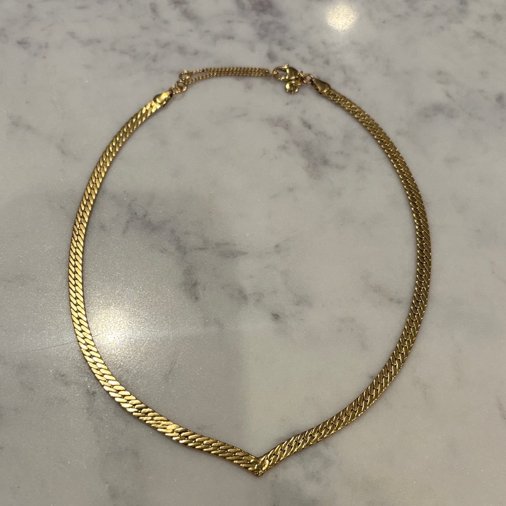 Madewell Gold Herringbone Necklace
